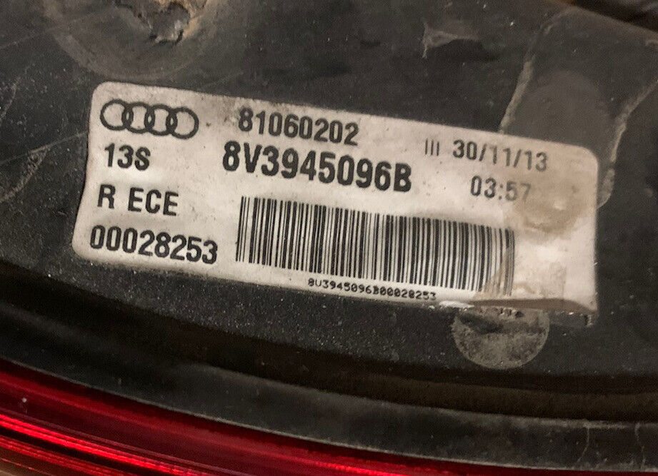 AUDI A3 8V3945096B 3DR DRIVERS REAR LIGHT S LINE LED_3 AUDI A3 8V3945096B 3DR DRIVERS REAR LIGHT S LINE LED