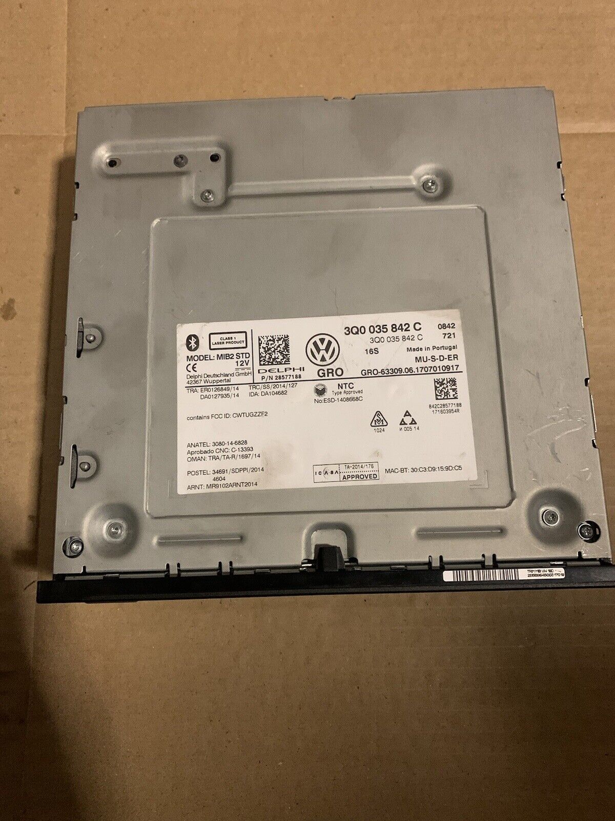 VW 3Q0035842C MEDIA UNIT SAT NAV MMI HEAD UNIT HARD DRIVE_2 VW 3Q0035842C MEDIA UNIT SAT NAV MMI HEAD UNIT HARD DRIVE